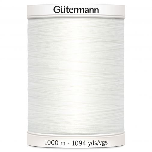 Gutermann Sew-All Thread: 1000m: White (800) - Colour: White | 2T1000\WHT