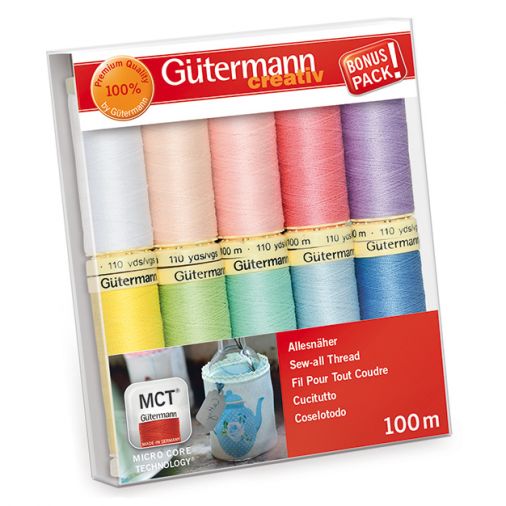 Gutermann Thread Set: Sew-All: 100m: Pack of 10 | 734006\2
